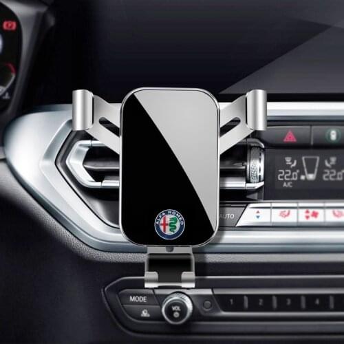 1Pcs Car Phone Holder 360 Rotation Bracket Car vent Stand Accessories For Alfa Romeo Giulietta 156 159 147 4C 8C 166 Giulia Mito
