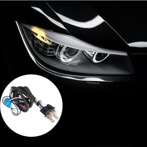12V Car H4 Headlight Relay Wiring Harness Ceramic Lampholder Big Lamp Brilliance Intensifier