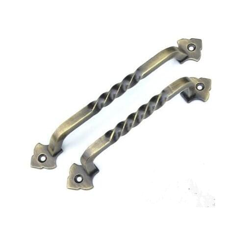 160mm simple Unfold Install furniture handles antique brass kitchen cabinet wardrobe door handle bronze dresser cupboard pulls