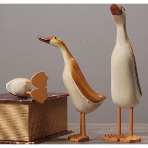 3x Artificial Animal Garden Statue Lawn Ornament Sculpture Figurine - Duck