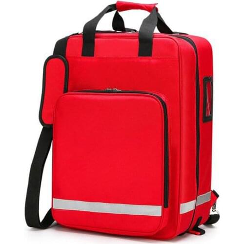 Outdoor First Aid Kit Outdoor Sports Red Nylon Waterproof Cross Messenger Bag Family Travel Emergency Bag DJJB048