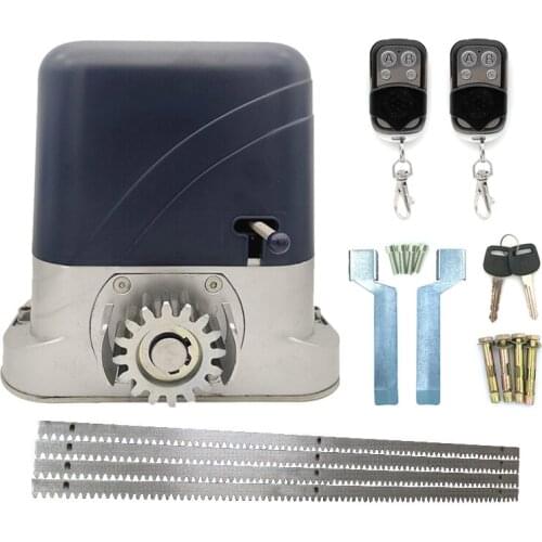 Automatic Sliding Door Opener Gear Drive with 4M Steel Racks Remote Control Electric Sliding Gate Engine Motor Actuator Machine