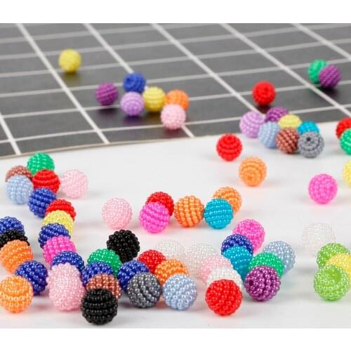 100pcs Mixed Color 10mm/lot ABS Imitation Pearl Beads Round ABS Plastic Beads Arts Crafts DIY Apparel Sewing Fabric Garment Bead