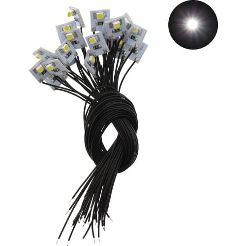 DD00W 20pcs Pre Wired SMD 3528 Led Lamp Bright White Light Set 12V ~ 18V NEW