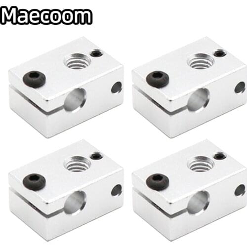 3D Printer Parts E3D V6 Heater Block Official Aluminum Block To J-head Hotend Bowden Extruder V6 Silicone Sock Heater Thermistor