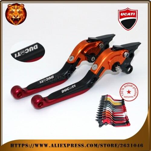 For DUCATI MS4 MS4R 996/998/B/S/R ST4/S/ABS GT1000 S2R 1000 RED BLAC Motorcycle Adjustable Folding Extendable Brake Clutch Leve