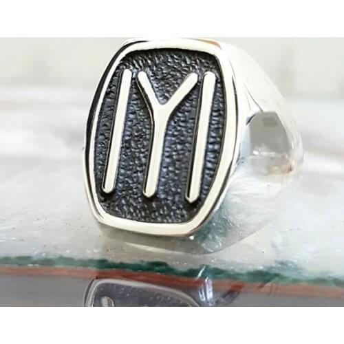 Kayi Length Silver Men 'S Ring