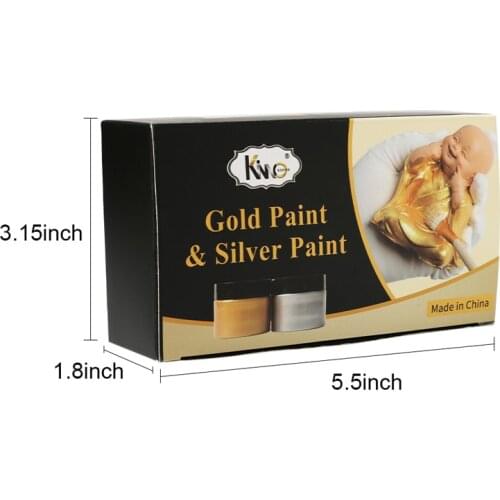 2 pcs Gold Paint Metallic acrylic paint,waterproof not faded for Statuary Coloring DIY hand clothes painted graffiti Pigments