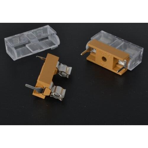 Panel Mount PCB Fuse Holder Case w Cover 5x20mm