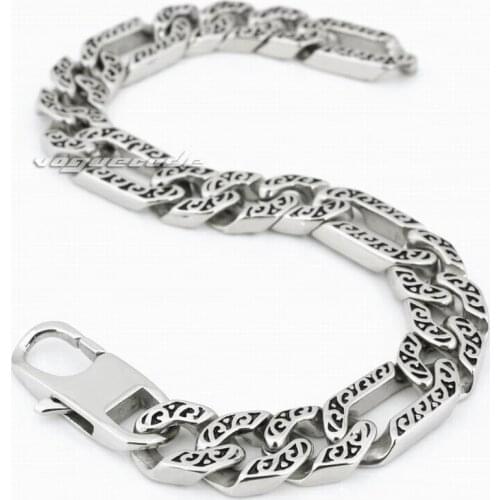 316L Stainless steel 13 Length Cool Mens Bracelet Chain 5A021 Free Shipping