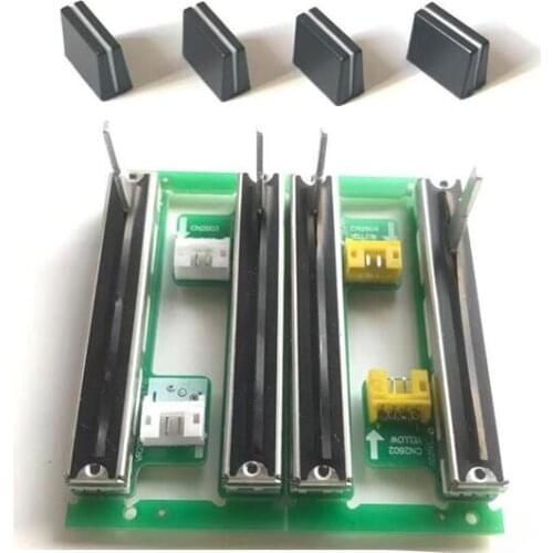 One set (4 PCS FADER + PCB BOARD FOR DJM800 CH1 CH2 CH3 CH4 FADER FOR PIONEER DJM 800 DWX2537 2538 2539 2540 WITH SWITCH sock