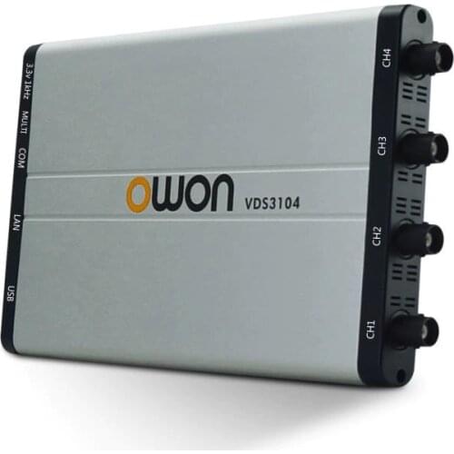 OWON VDS3104 100MHz PC based USB Oscilloscope 4+1 (multi) channels 1GS/s 10M Record Length oscillograph