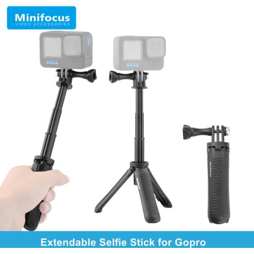 Extendable Selfie Stick for Gopro Portable Vlog Grip Tripod Stand for Gopro Hero 8 7 6 5 4 Max DJI Osmo Action Camera Accessory