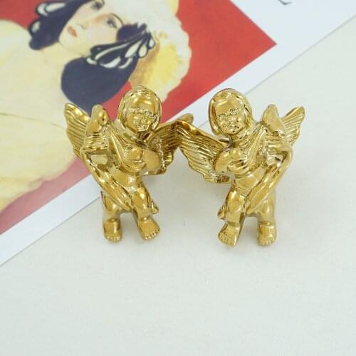 Light Luxury Cabinet Handles Copper Angel Drawer Pulls Creative Knob Brass Polished Gold Dresser Pull Handle Furniture Hardware