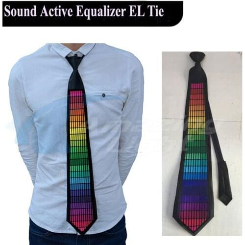 Led Flashing Tie High Brightness Flashing Wireless EL Panel Tie Led Necktie With Patent For Party