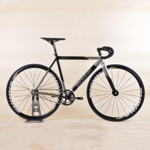 Song&friends The8 Fixed Gear BIKE 52CM Single Speed Bike Aluminium Alloy Frame Carbon Fork 700C Flat Spoke Racing Wheel V brake