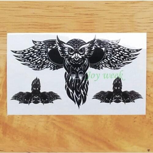 Waterproof Temporary Tattoo sticker fly owl tatto stickers flash tatoo fake tattoos for girl women men