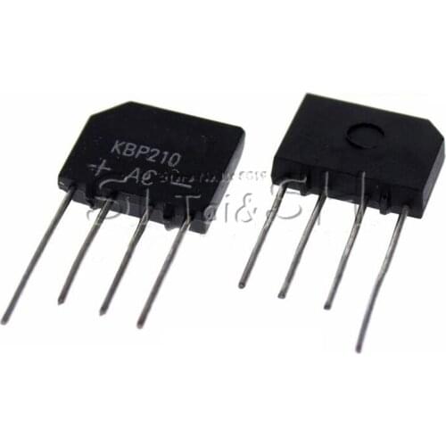 10PCS KBP210 KBP210G 2A 1000V DIP Bridge Rectifier DIP-4