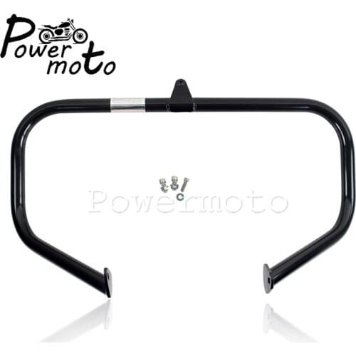 1997-2008 1-1/4" Tube Black/Chrome Highway Engine Guard Crash Bar Bumper for Harley Touring Road King Electra Glide FLHR FLHT