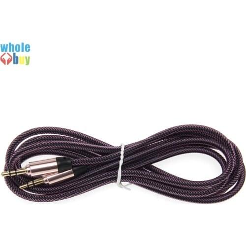 3.5mm Fish silk thread Audio Cable Male to Male Cloth Audio Aux Cable For iPhone Car Headphone Speaker Wire Line 200pcs/lot