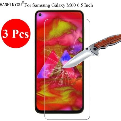 3 Pcs/Lot New 9H 2.5D Tempered Glass Screen Protector For Samsung Galaxy M60 6.5" Phone Protective Film + Clean Tools