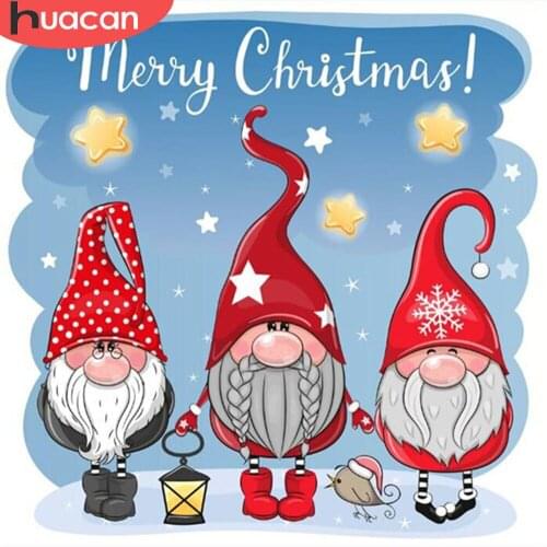 HUACAN 5d Diamond Painting Merry Christmas DIY Diamond Embroidery Cross Stitch Santa Claus Mosaic Needlework Home Decor