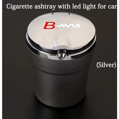 Car Ashtray With Led Lights With Logo Creative Personality Car Supplies for Ford B-MAX BMAX Car Accessories
