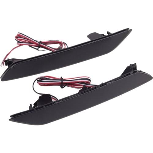 33505TR0A51 1 Pair 33555TR0A51 Car 12V Black Lens LED Rear Bumper Reflector Brake Light Fit for Honda Civic Sedan 2013 2014 2015