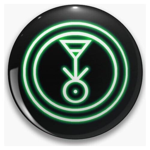 Plant Glyph Glowing Green Soft Button Pin Creative Jewelry Metal Fashion Collar Badge Gift Decor Lover Clothes Cute Hat Brooch