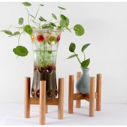 Flower Pot Rack Strong Free Standing Bonsai Holder Home Garden Indoor Display Plant Stand Shelf Wood Planter Pot Trays