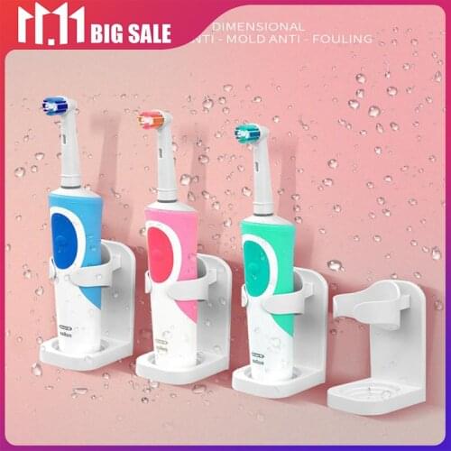 Electric Toothbrush Holder Traceless Toothbrush Stand Rack Wall-Mounted Bathroom Accessories Electric Holder Organizer Home