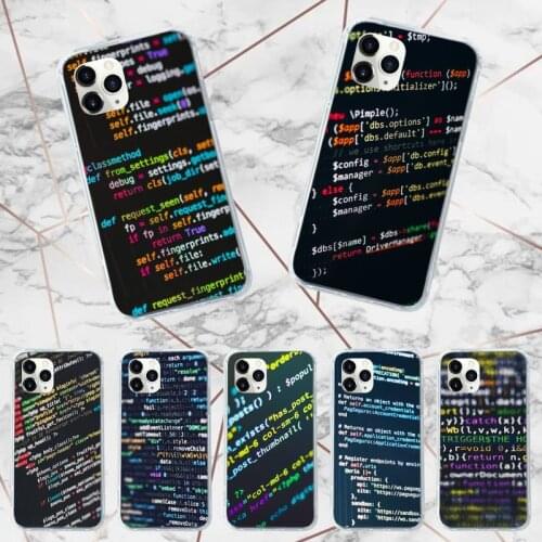 Function Computer program Phone Case for iPhone 11 12 pro XS MAX 8 7 6 6S Plus X 5S SE 2020 XR mini Luxury brand shell funda