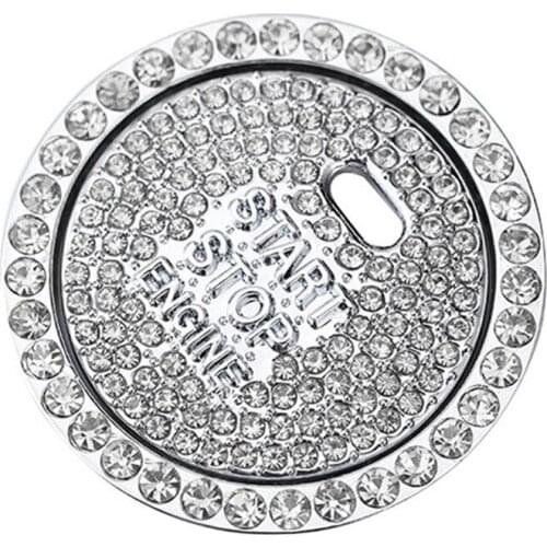 Adhesive Tape Button Sticker Bling White Decor Ring Diamond Engine Ignition Start