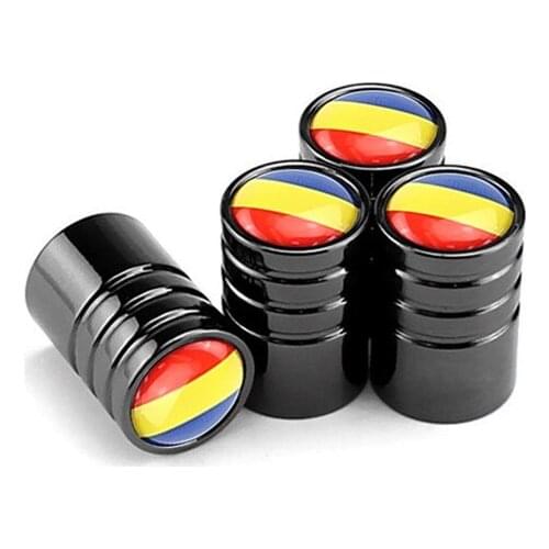 Car Wheel Tire Air Valve Caps Romania Flag Badge Tyre Rim Stem Dust Cover For Daewoo Matiz Lanos Nexia Lacetti Cielo Accessories