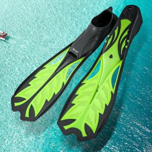 New Adult Flexible Comfort Diving Fins Professional Free Diving Long Fins Rubber Non-Slip Swimming Flippers Snorkeling Equipment