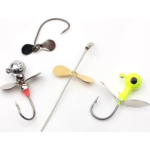 10Pcs Propeller Style Spinner Prop Blades DIY Topwater Lures Spin Blades Modified Propeller Sequins Water Tractor Assembly Baits