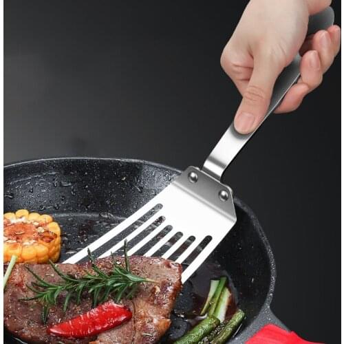 Stainless Steel Frying Spatula Leaky Shovel Steak Spatula Fish Turner Shovel Kitchen Supplies Cookware Cooking Tool
