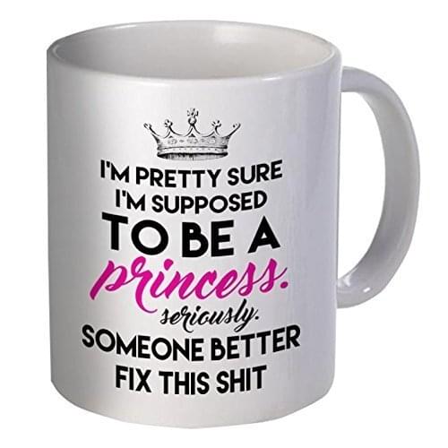 Best Funny Gift 11OZ Coffee Mug I'm Pretty Sure I'm Supposed To Be A Princess Perfect