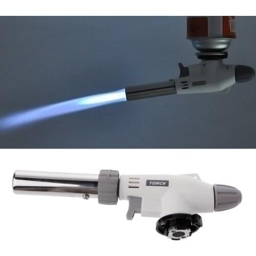 Metal Flame Gas Torch Blow Torch Cooking AutoIgnition Butane Gas Welding-Burner Heating Welding Gas Burner Flame Lighter