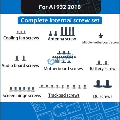 New Complete internal screws set for Macbook Air 13" A1932 internal screw Replacement 2018