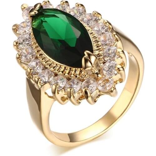 Women&#39s Wedding &amp Engagement Rings Big Stone Rings for Female Bride Jewelry free Gift Box
