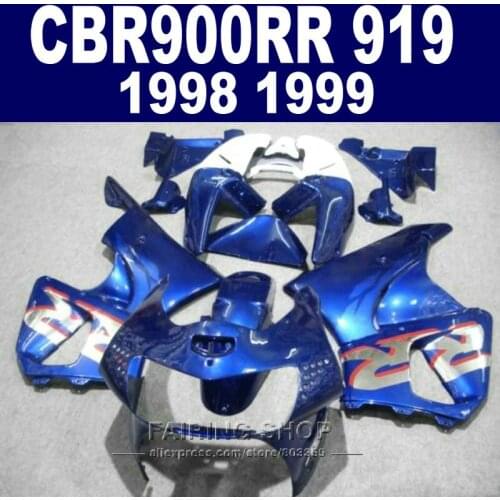 Metallic blue Fairings For Honda cbr900rr 919 1999 1998 Fairing kit (High quality abs) cbr900rr919 98 99 CN69
