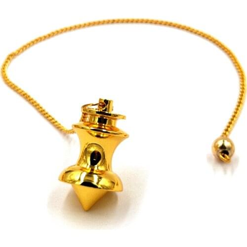 Pendant men pendule pendulum Dowsing Healing Pyramid spiritual Reiki pendulums for dowsing Copper meatl Charms Chakra Amulet 1X