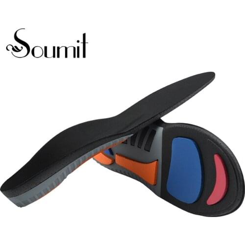 Soumit Flatfoot Orthotics Sports Insoles Arch Support Cubitus Varus Orthopedic Insole Sweat Exercise Inserts Pads For Men Women