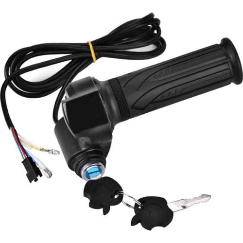 1 Pair E-bike Twist Throttle Accelerator Waterproof LED Display Handlebar Throttle Grip Electric Bicycle Bike Scooter Accessory