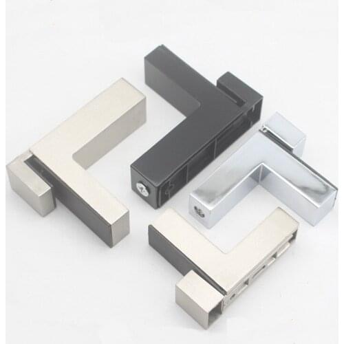 2pcs Zinc Alloy Solid Glass Clamp F Clamp Large Adjustable Fixed Support Shelf Bracket With Screws Wall-Mounted Brushed Clamp