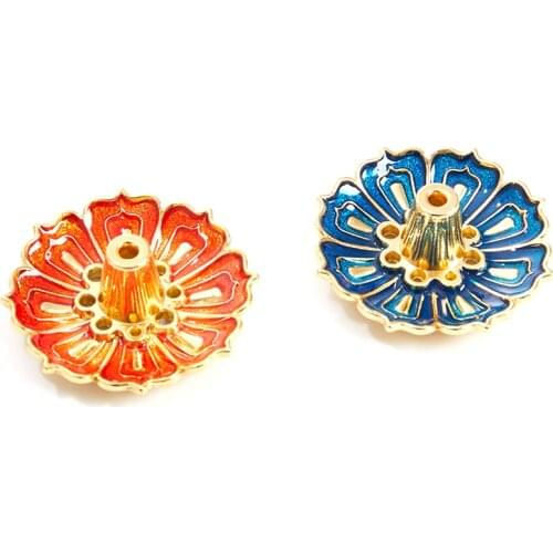 1pc Home Incense Holder Lotus Shape 9 Holes Burner Plate Incense Stick Plate