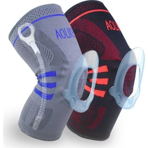 1PCS Fitness Running Knee Support Protect Gym Sport Braces Kneepad Elastic Nylon Silicon Padded Compression Knee Pad
