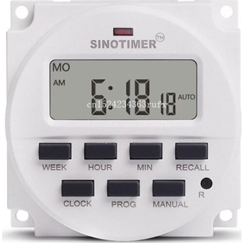20pcs 1.6 Inch Digital s Programmable Timer Switch With UL Listed 220V 230V AC 7 Day Relay Inside And Countdown Time Function