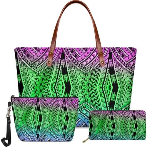 3 Pcs Polyneisan Hawaiian Strips Bags For Women Fashion Composite Bags Pu Leather Handbag Shoulder Bag Purse Free Dropship 2021